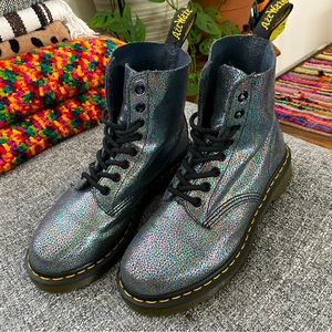 🌈Iridescent Glittery Oil Slick Pascal Dr. Martens🌈